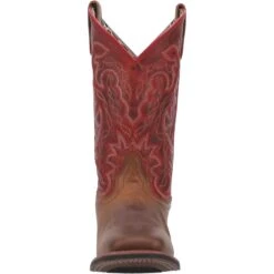 Laredo Tan And Red Darla Boots -Western cowboy 01 5894 BN111 big ce42cc02 484f 4497 85b5 77f0e43a758d