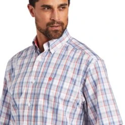 Ariat Wrinkle Free Nasir Classic Fit Short Sleeve Shirt -Western cowboy 10040545 01
