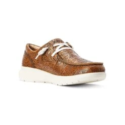 Ariat Women's Brown Floral Embossed Hilo -Western cowboy 10042508 medial