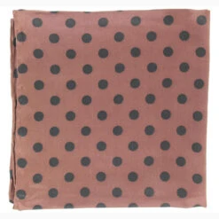 Brown And Black Polka Dot Silk Wild Rag