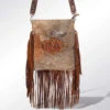 American Darling Conceal Carry Hide Fringe Cross Body Purse