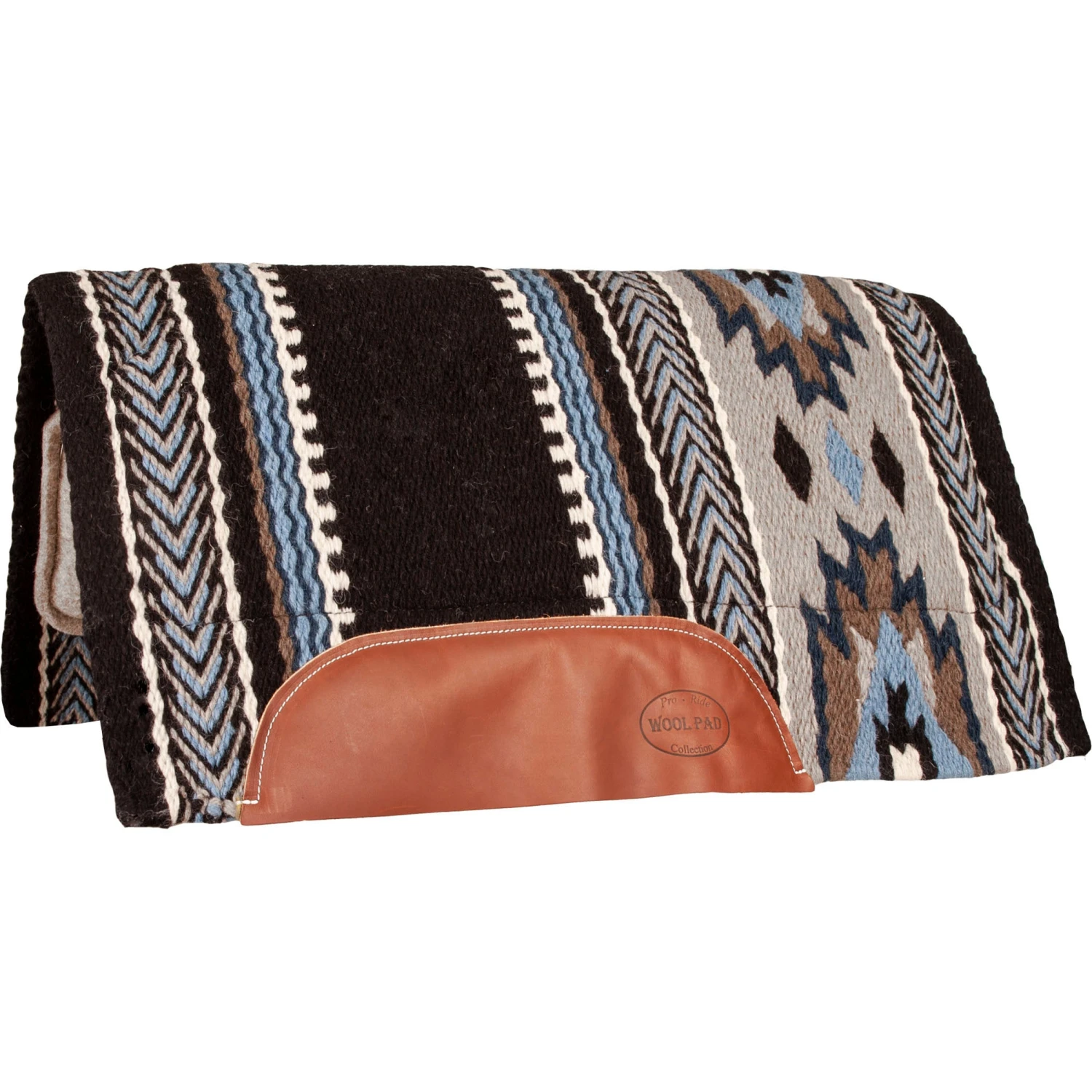 Mustang Blue And Black Temecula W/Wool Felt Pad 1 Mustang Blue And Black Temecula W/Wool Felt Pad