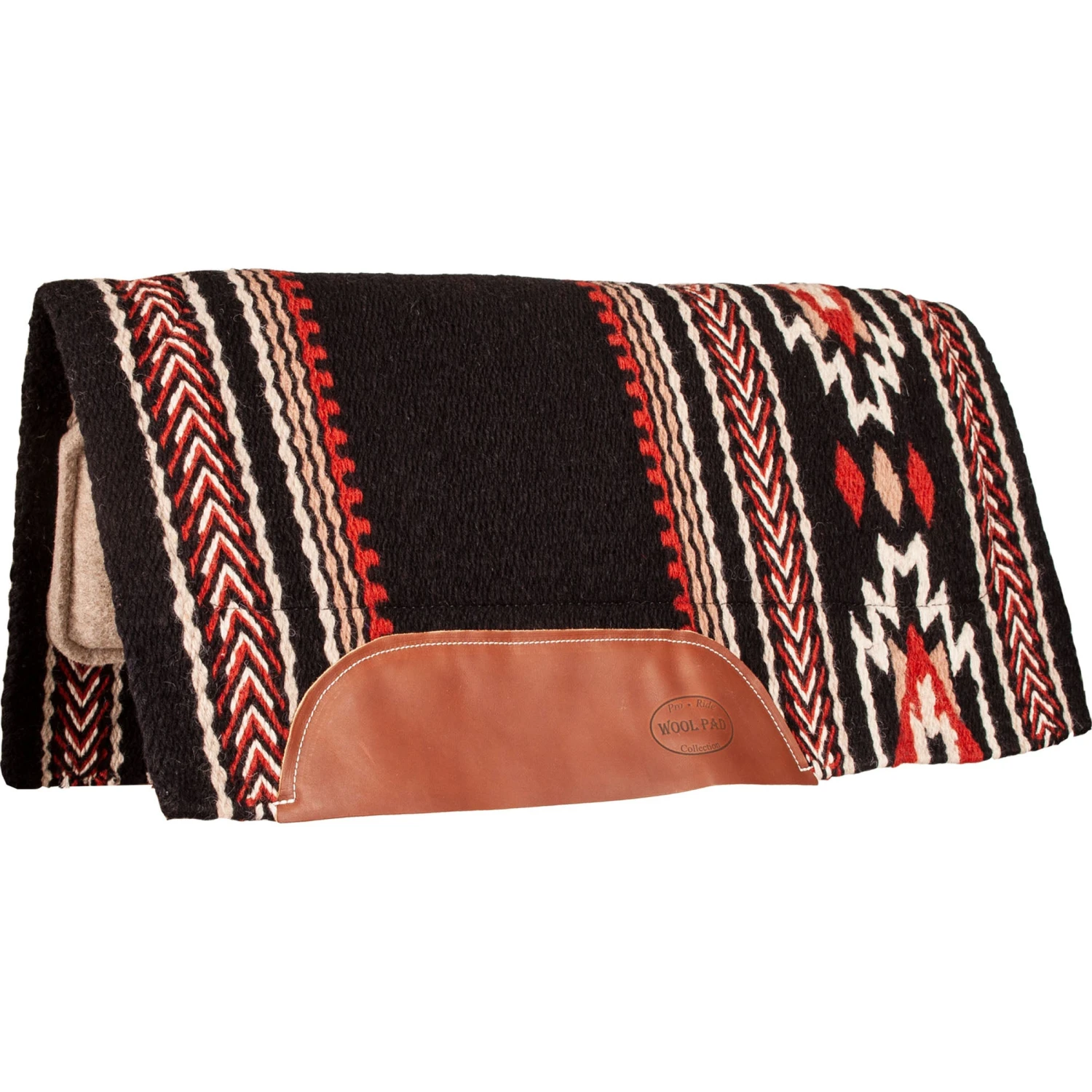 Mustang Red & Black Temecula W/ Wool Felt Pad 1 Mustang Red & Black Temecula W/ Wool Felt Pad