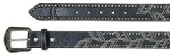 Hooey Men's Black And Tan Geometric Stud Belt