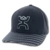 Hooey Mid Profile Black Cap-Printed Bill Hooey Logo