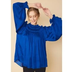 Solid Ruffled Satin Long Sleeve -Western cowboy 17405072 79862bc7 845b 4995 a141 5c714c4bd55d