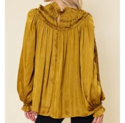 Solid Ruffled Satin Long Sleeve -Western cowboy 17405072 ea8cd65b ff02 4b3a 9027 e59fd00b6ac5