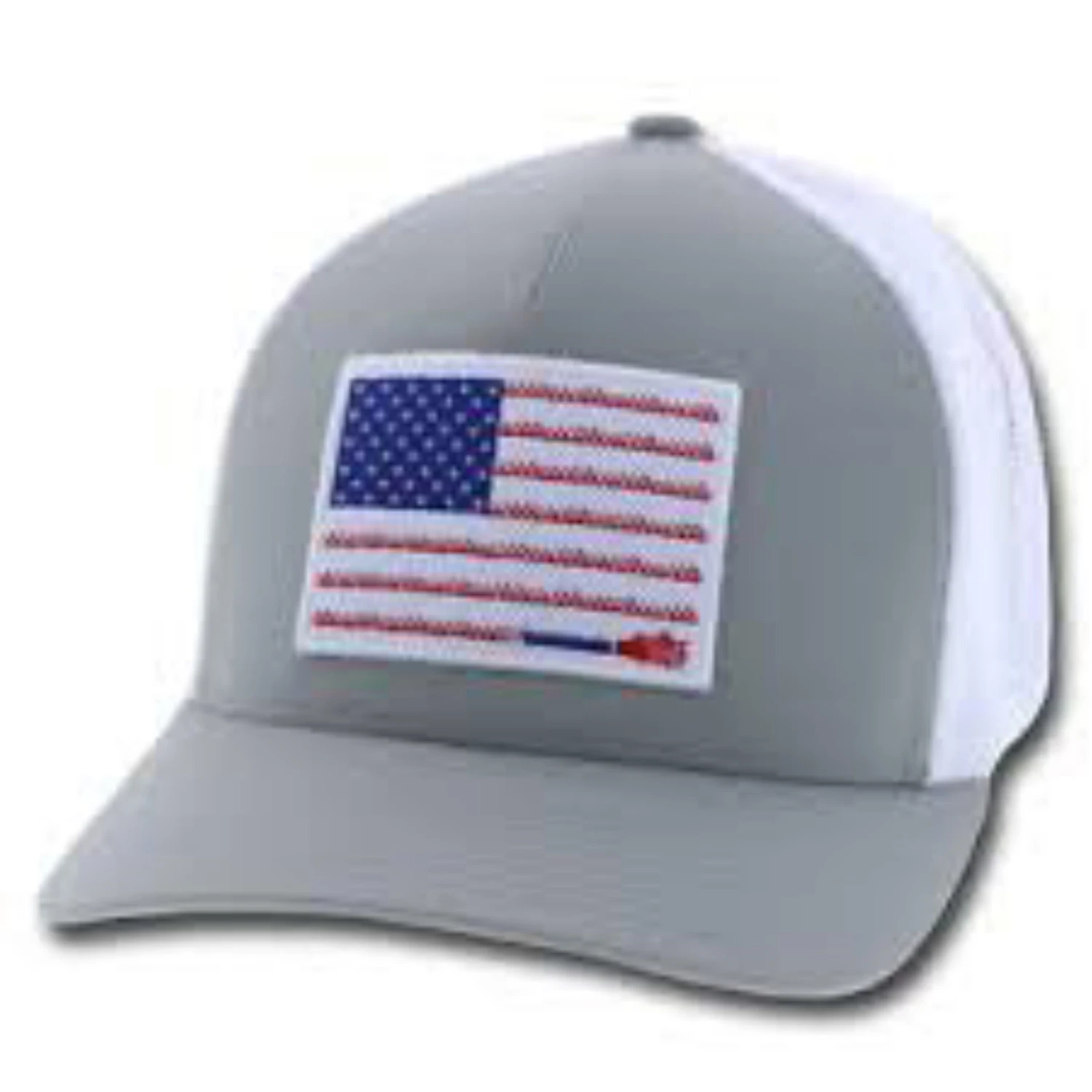 Hooey Grey & White Catch'n Rope Flag Cap 1 Hooey Grey & White Catch'n Rope Flag Cap