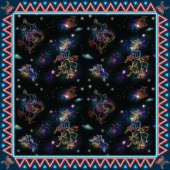 Hooey Space Cowboy Wild Rag-Black/Reds/Blues