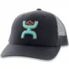 Youth Turquoise And Orange Hooey Black Patch