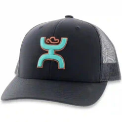 Youth Turquoise And Orange Hooey Black Patch