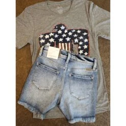 KanCan HIGH RISE DENIM SHORTS -Western cowboy 20210624 160753