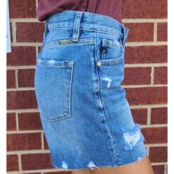 KanCan High Rise Distressed Shorts -Western cowboy 20220616 112445