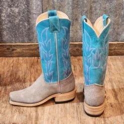 Olathe Grey Bison W/ Turquoise Boots -Western cowboy 20221228 155301