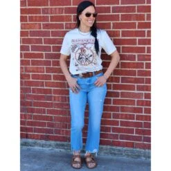 Flying Monkey Angie High Rise Straight Leg Crop Jean -Western cowboy 20230215 103303