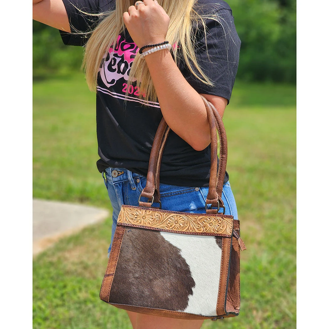 American Darling Cowhide Tooled Leather Handbag 1 American Darling Cowhide Tooled Leather Handbag
