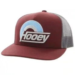 Hooey High Profile Maroon/Grey Cap-Large HOOEY Logo
