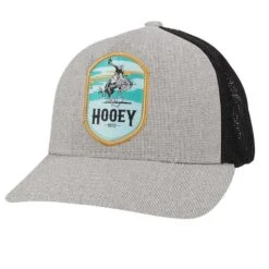 Hooey Grey Woven Front Cap-Turq Cheyenne Patch