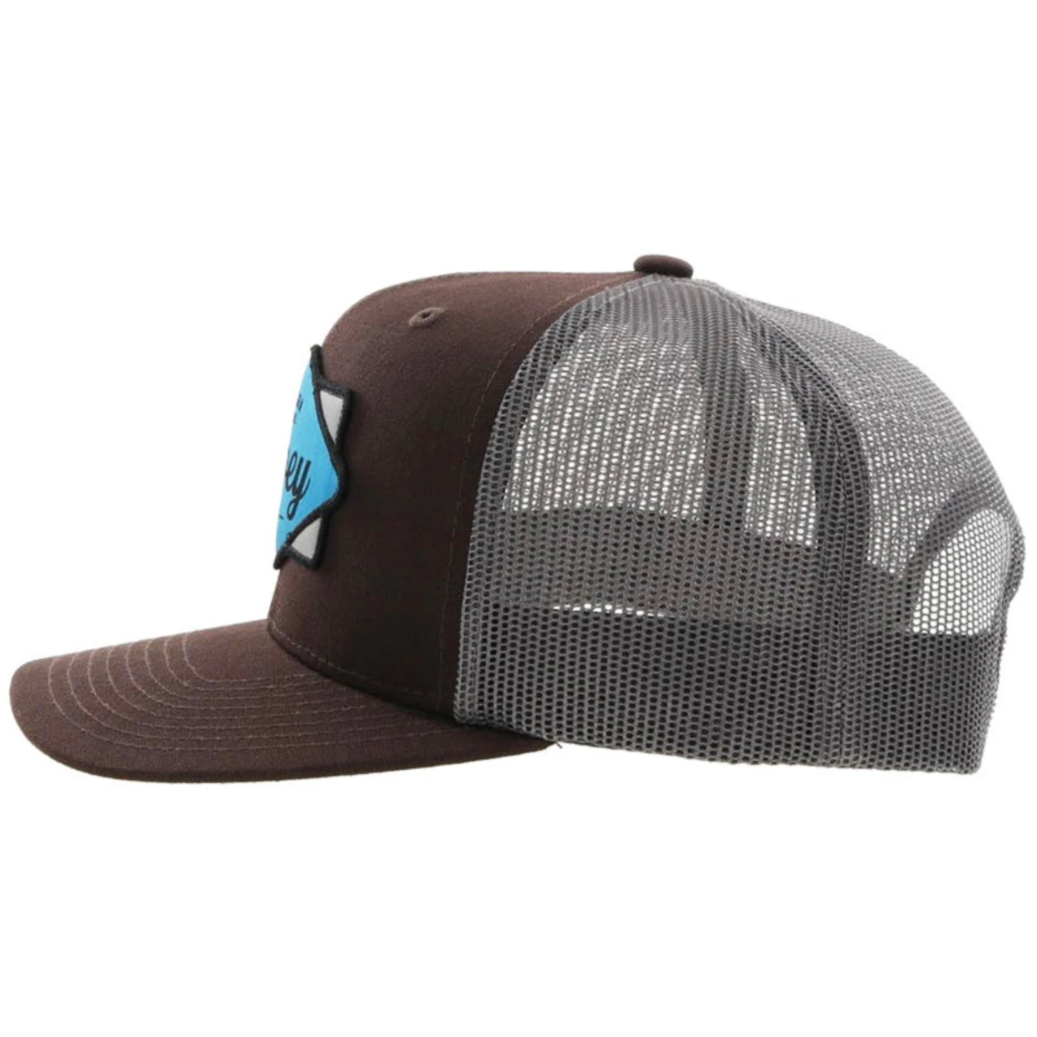 Hooey Mid Profile Brown/Grey Cap-Blue Hooey Patch 2 Hooey Mid Profile Brown/Grey Cap-Blue Hooey Patch - Image 2