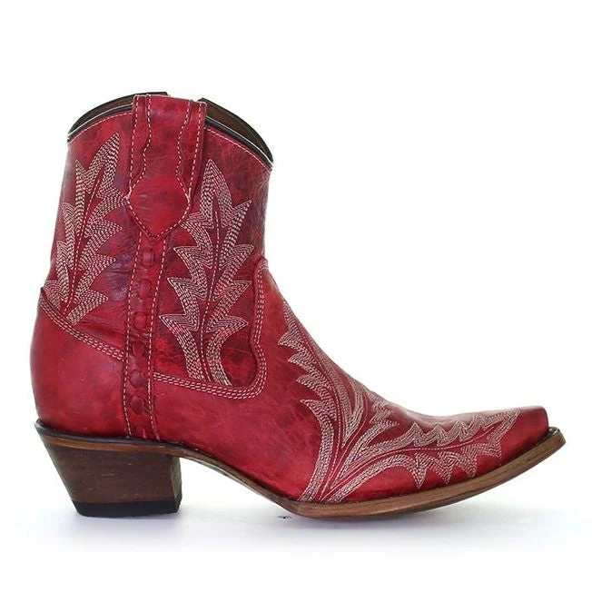 Corral Boots Corral Red Ankle Boot 2 Corral Boots Corral Red Ankle Boot - Image 2