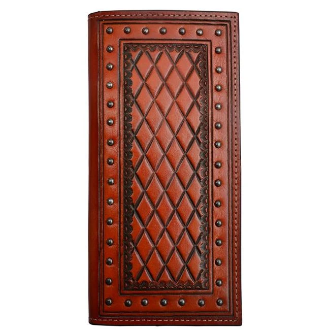 Tan Diamond Tooled Check Book 1 Tan Diamond Tooled Check Book
