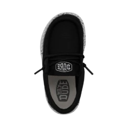 Heydude Hey Dude Wally Toddler Slub Canvas Black -Western cowboy 40029 001 WALLYTODDLERSLUBCANVAS BLACK LEFTTOP