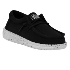 Heydude Hey Dude Wally Toddler Slub Canvas Black -Western cowboy 40029 001 WALLYTODDLERSLUBCANVAS BLACK RIGHTANGLE