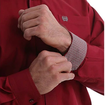 Cinch Solid Burgundy Shirt 2 Cinch Solid Burgundy Shirt - Image 2