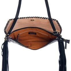 American Darling Cowhide Cross Fringe Clutch -Western cowboy 5 58632b54 2c68 4295 94c4 982522b4b942