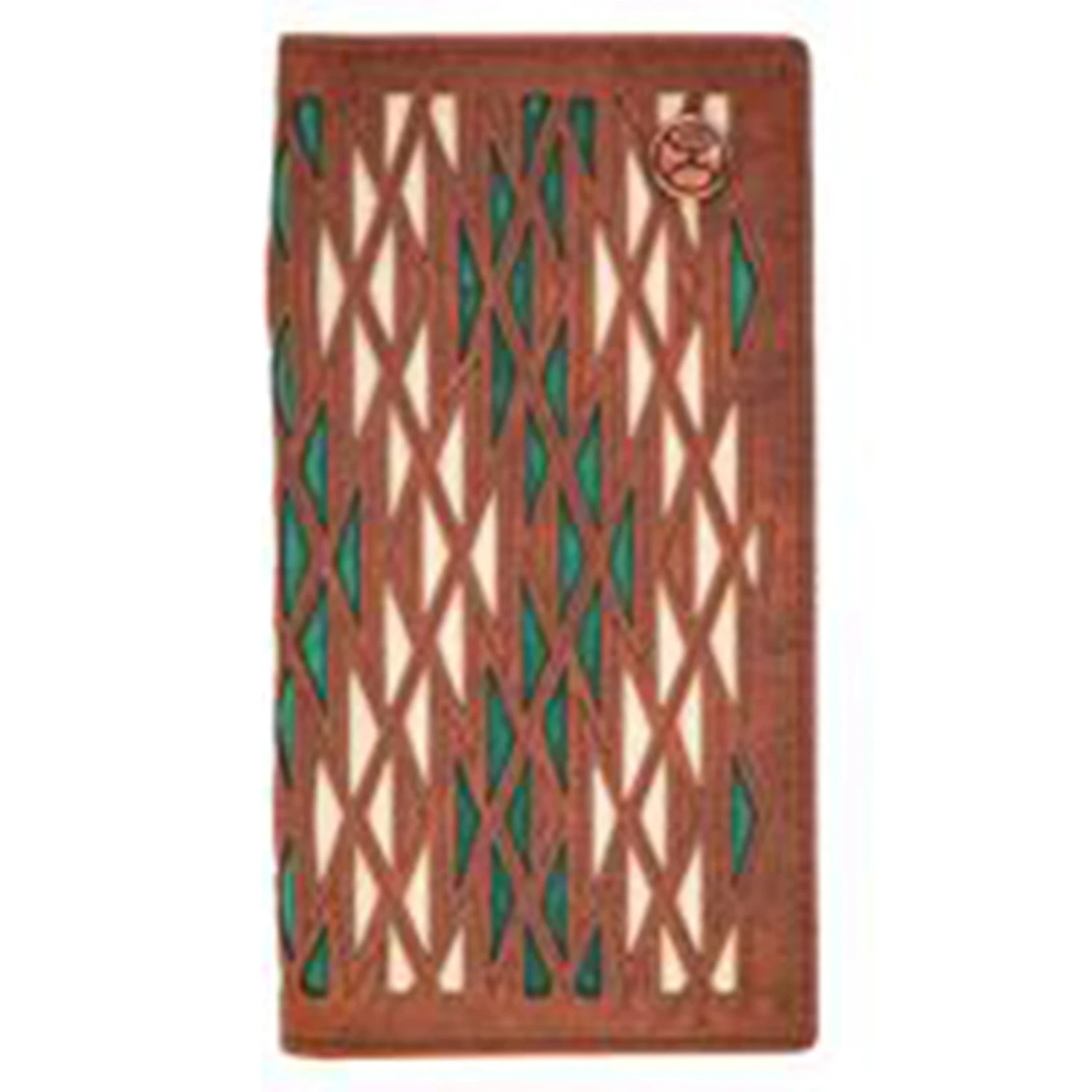 Hooey Turquoise And Ivory Inlay Wallet 1 Hooey Turquoise And Ivory Inlay Wallet