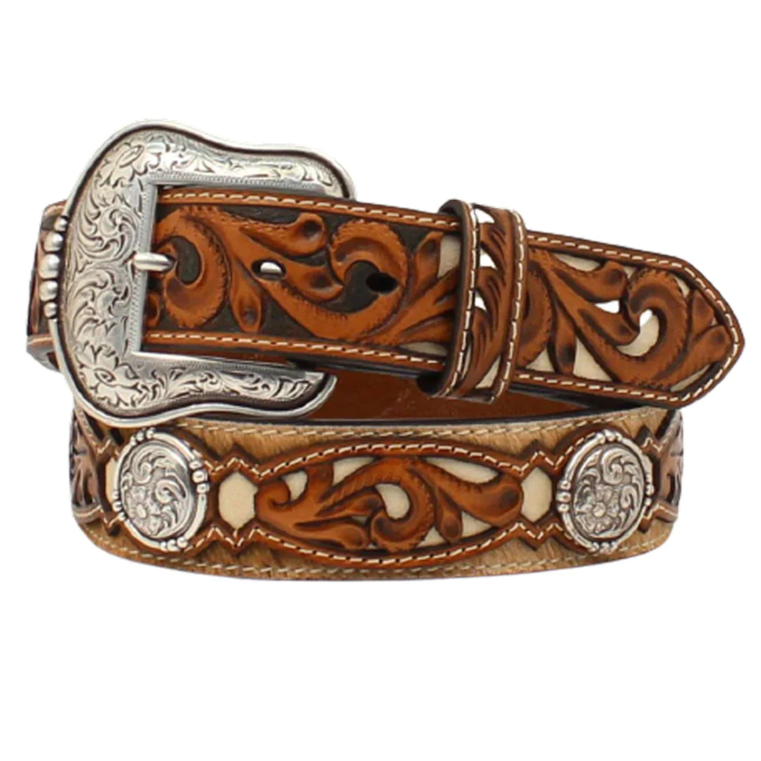 Ariat Men's Round Concho Belt 1 Ariat Men's Round Concho Belt