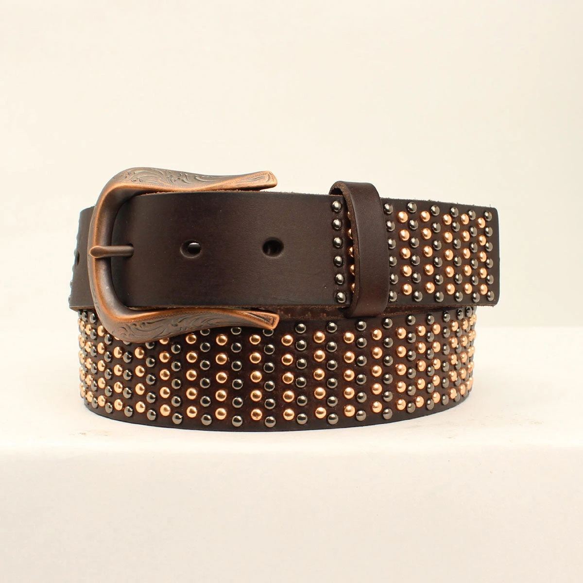 Ariat Women's Brown Nailhead Belt 1 Ariat Women's Brown Nailhead Belt