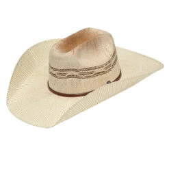 Ariat Bangora Ivory And Tan Maverick Straw Hat