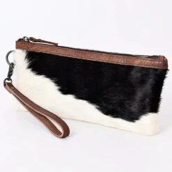 American Darling Brown/White Cowhide Clutch -Western cowboy ADBG344BRW