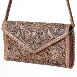 American Darling Tooled Leather Clutch -Western cowboy ADBG395BR 10a5772c fdbe 4344 bcbc a0ed73e157a4