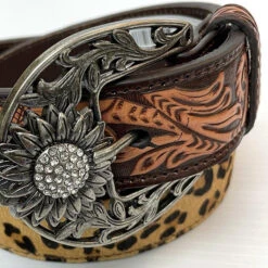 Leopard Sunflower Tooled Belt 5 Leopard Sunflower Tooled Belt -Western cowboy Angel Ranch D140001802 3 1024x1024 950a8b46 2d33 482d a5fa c252988738d8