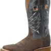 Double H Men's Brown And Navy Square Toe Boots