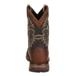Durango Kids Tan & Black Square Toe Boot 6 Durango Kids Tan & Black Square Toe Boot -Western cowboy DWBT049 back
