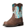 Ariat Brown And Turquoise Aztec Fatbaby