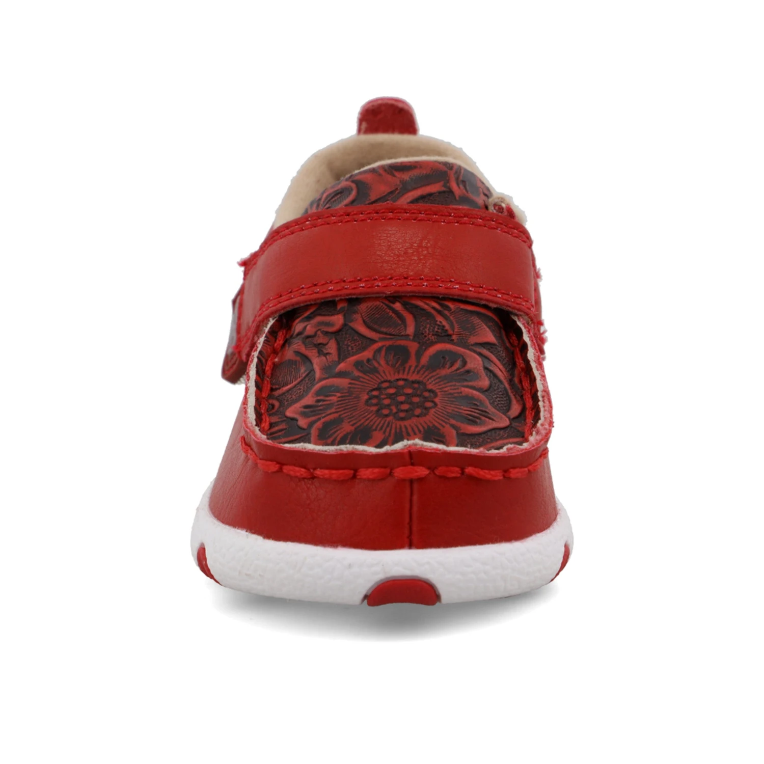 Twisted X Cherry Red & Tooled Red Infant Driving Moc 3 Twisted X Cherry Red & Tooled Red Infant Driving Moc - Image 3