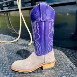 Olathe Grey And Purple Smoked Bacon Boots 9 Olathe Grey And Purple Smoked Bacon Boots -Western cowboy IMG 6162