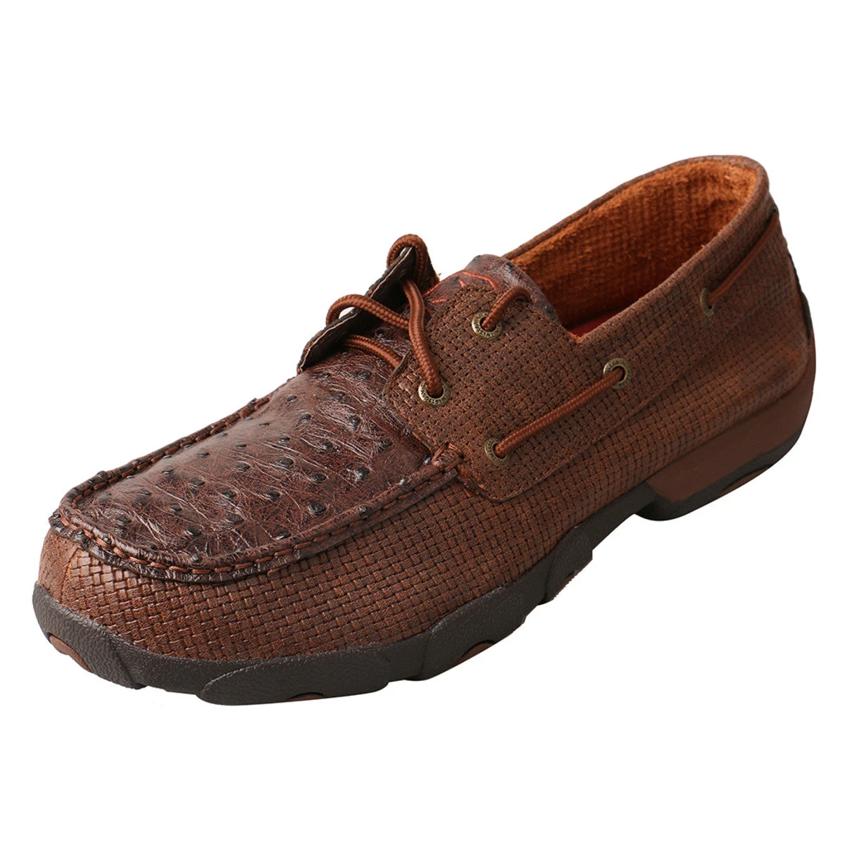 Twisted X Men's Brown Ostrich Shoe 1 Twisted X Men's Brown Ostrich Shoe
