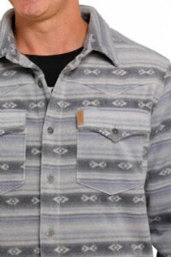 Cinch Blue Aztec Shacket -Western cowboy MWJ15800013
