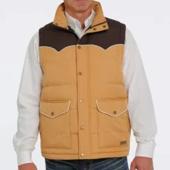 Cinch Men's Gold Quilted Vest