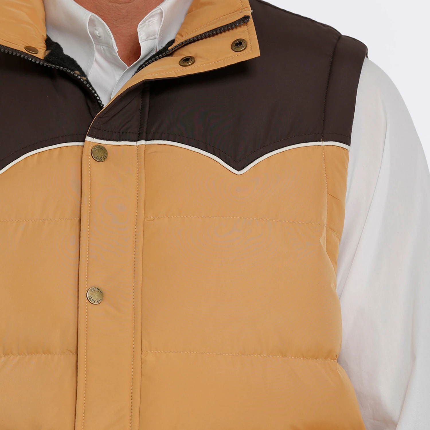 Cinch Men's Gold Quilted Vest 5 Cinch Men's Gold Quilted Vest - Image 5
