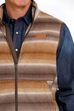 Cinch Multi Brown Fleece Vest -Western cowboy MWV15850012