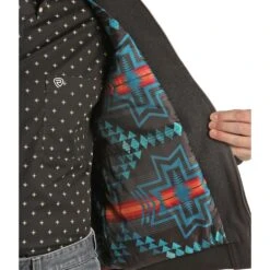 Panhandle Black Bomber Coat -Western cowboy RRMO92RZX1 B