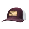 Fast Back Maroon/White Cap W/Leather Logo Patch