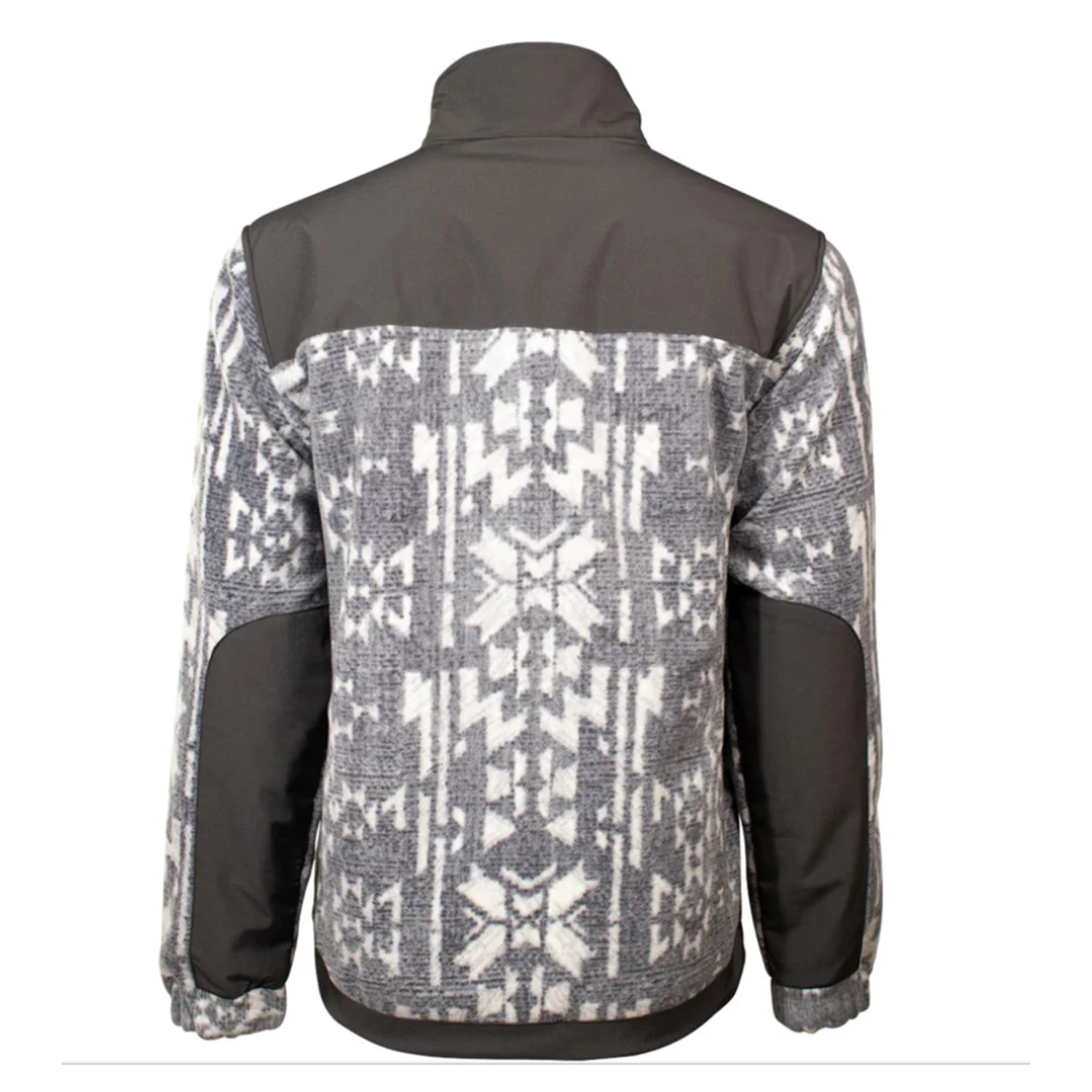 Hooey Charcoal Aztec Fleece Jacket 2 Hooey Charcoal Aztec Fleece Jacket - Image 2