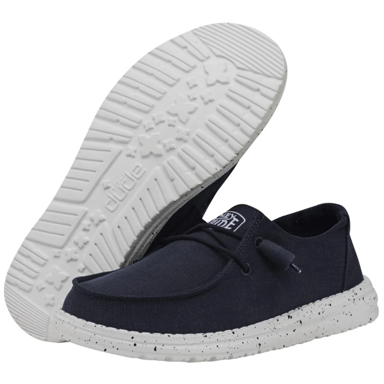 Heydude Hey Dude Women's Wendy Slub Canvas Navy Shoes 2 Heydude Hey Dude Women's Wendy Slub Canvas Navy Shoes - Image 2